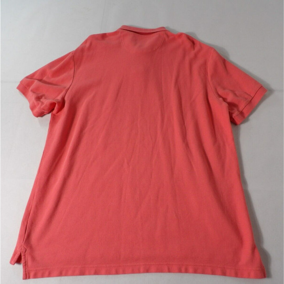 Chaps Mens XL Polo Shirt Coral Bright Orange Short Sleeve Casual Golf Vacay Prep - Picture 11 of 11